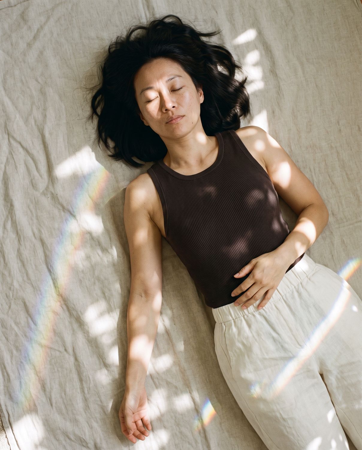 Resting on linen
